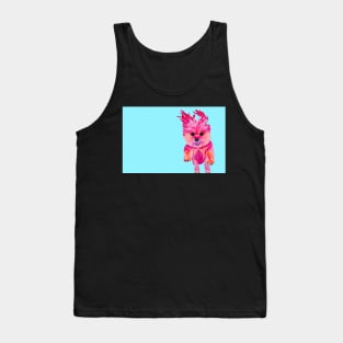 I Love Luz the Morkie in Blue Tank Top